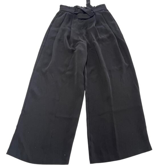 Zara Basic Collection Pants Womens XS Wide Leg High Rise Belted Dressy Trousers - Picture 1 of 8